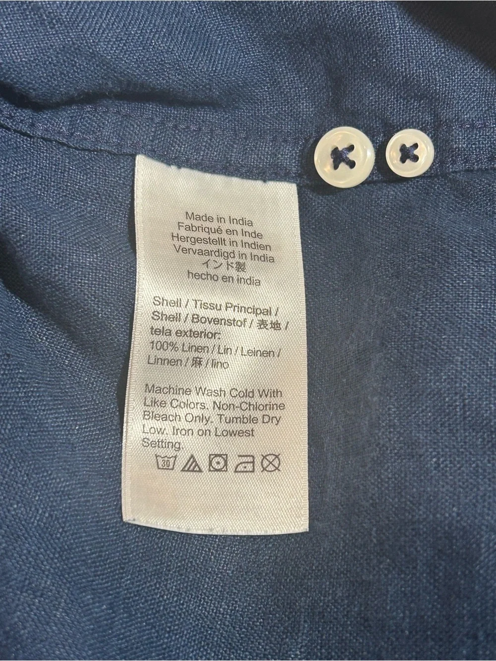 J.Crew Baird McNutt Irish Linen Short-Sleeve Button-Down Shirt – Blue / XL